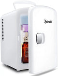 AstroAI Mini Fridge 4 Liter/6 Can AC/DC Portable Thermoelectric Cooler and Warmer for Skincare, Foods, Medications, Home and Travel, White
