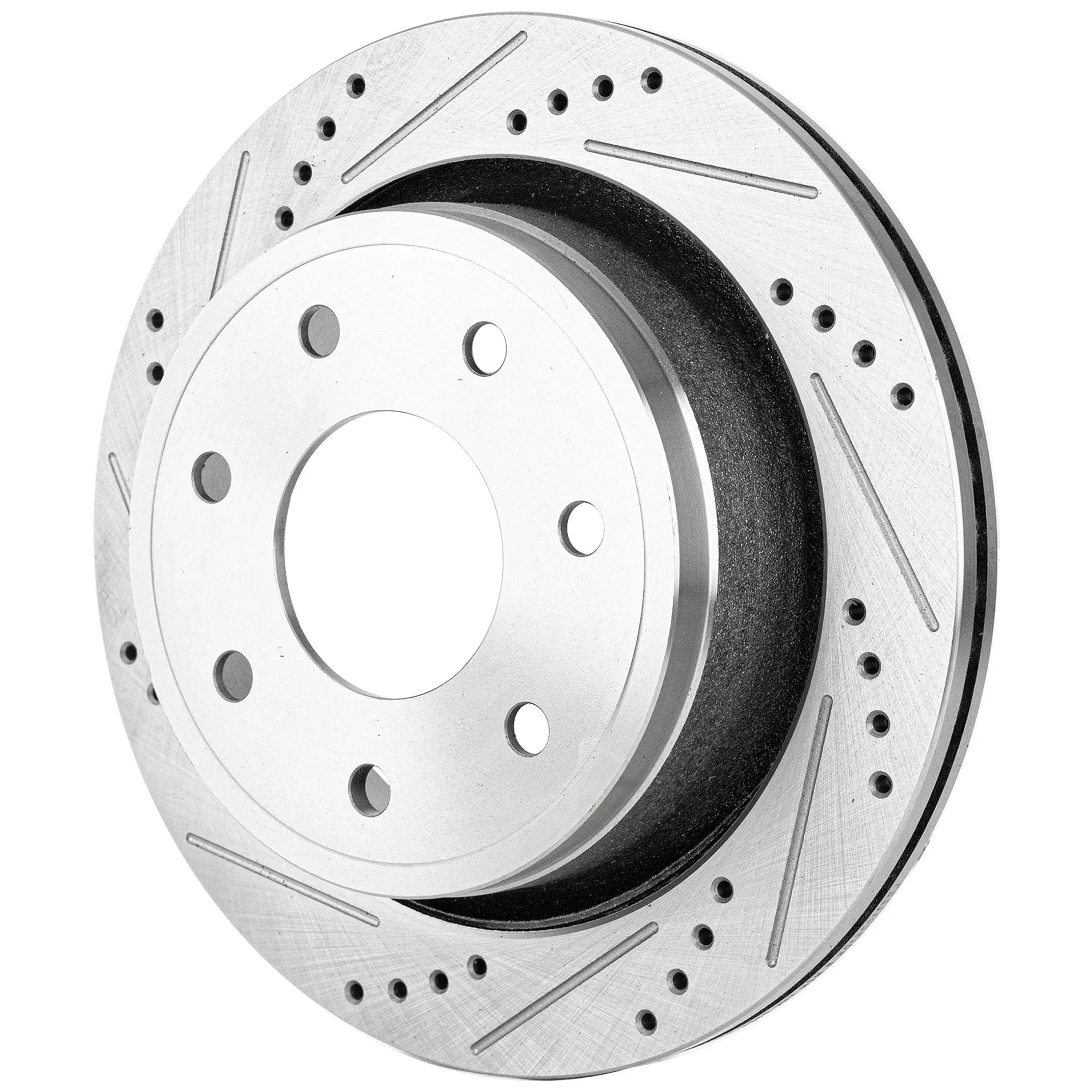 Rear Brake Disc Cross-drilled and Slotted Vented Pro-Line Series for 2012 Ford F-150 Harley-Davidson Edition 8 Cyl 6.2L