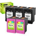 GREENCYCLE 60XL Ink Cartridges Combo Pack Replacement for HP High Yield 60 XL Compatible with DESKJET D1660 D2500 D5560 PhotoSmart C4600 C4780 D110a ENVY 110 120 (3 Black, 2 Tri-Color)