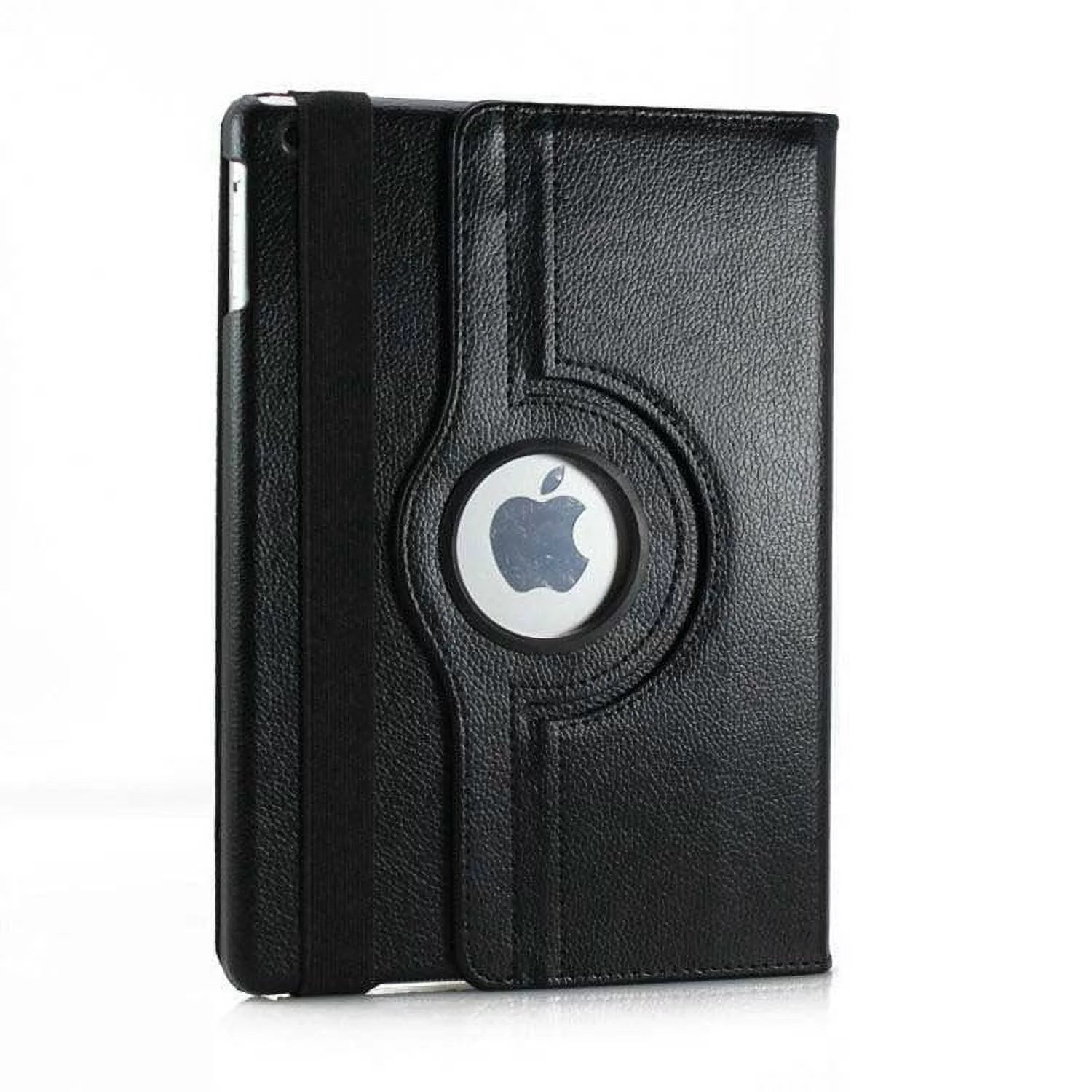 iPad 7 & 8 10.2 inch Case, GMYLE 360 Degree Rotating Stand Case Leather Auto Sleep Wake Smart Trifold Flip (Black)