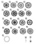 New Genuine Mopar Wheel Aluminum OE 5YD621NWAB