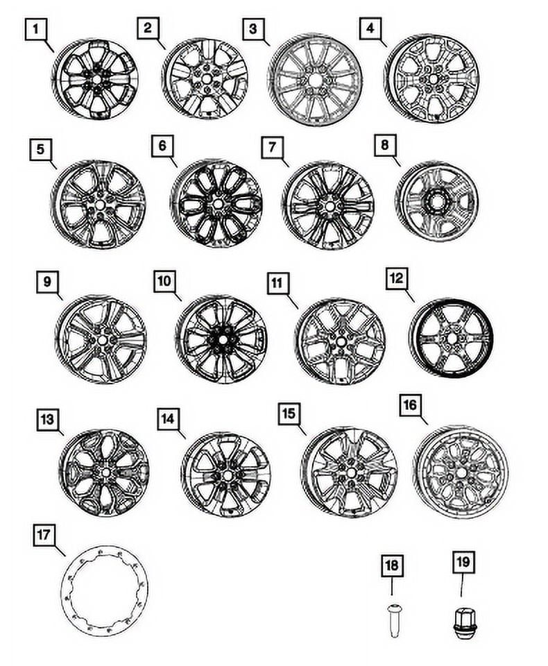 New Genuine Mopar Wheel Aluminum OE 5YD621NWAB