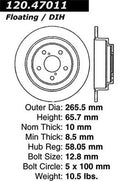 Stoptech 126.47011SR Auto Part Fits select: 1998-2008 SUBARU FORESTER, 1990-1999 SUBARU LEGACY
