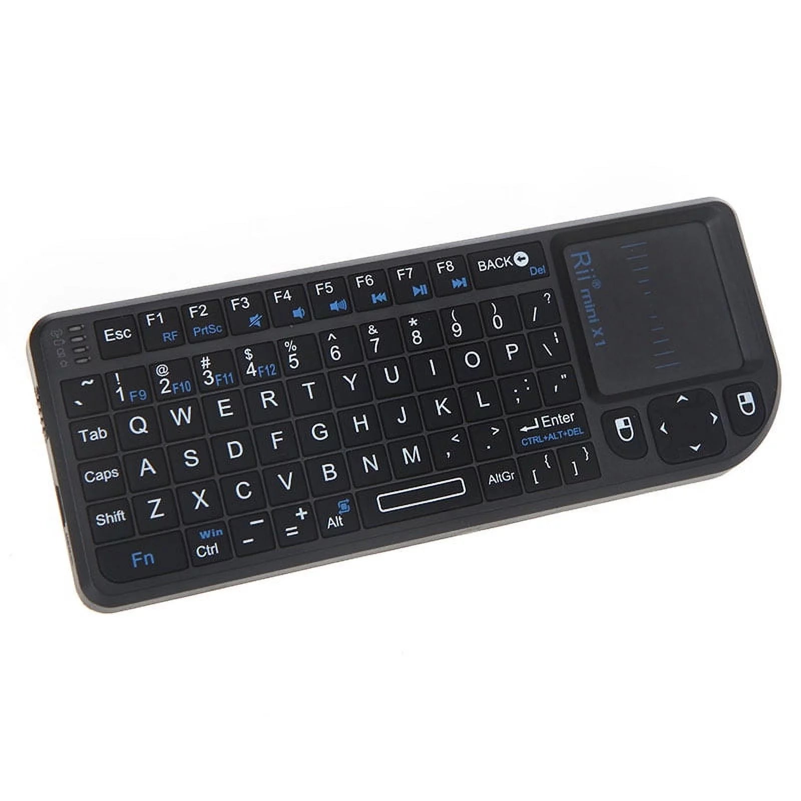 Handheld Wireless Keyboard with Touchpad Mouse for PC Notebook Smart TV Black