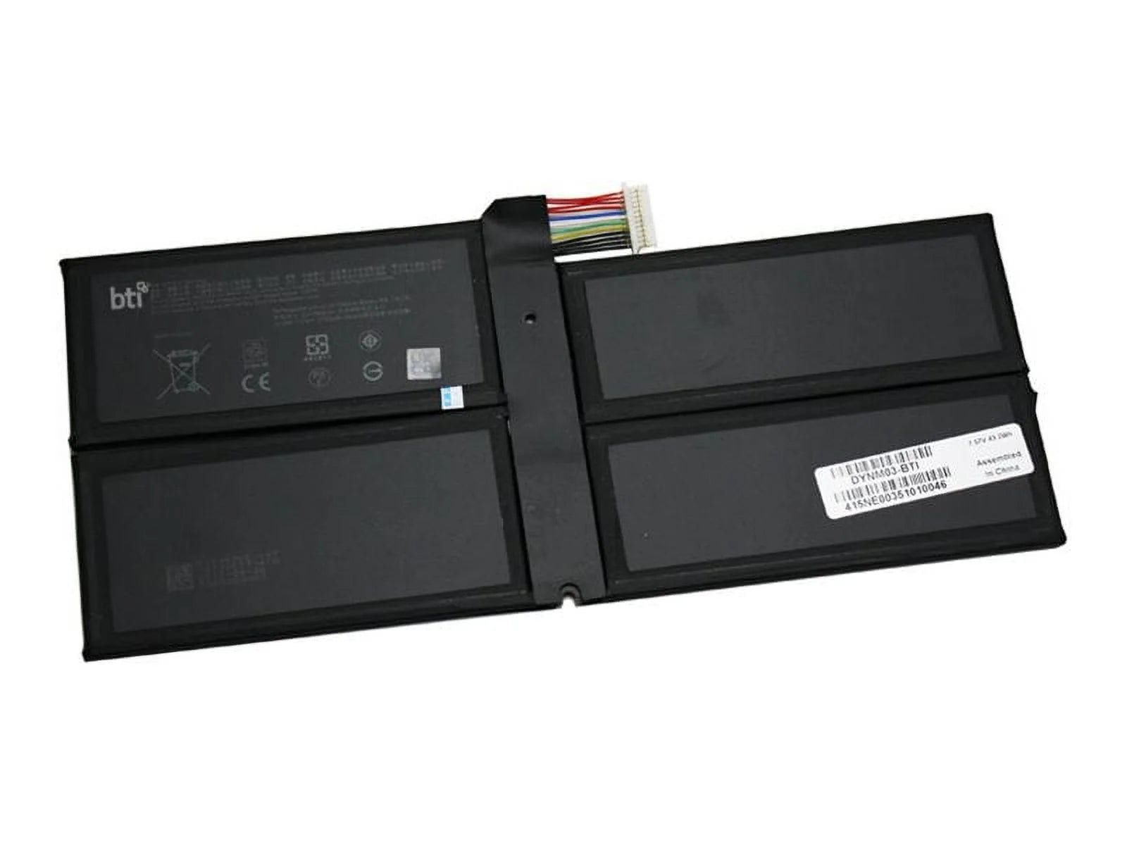 BTI - Notebook battery (equivalent to: Microsoft DYNM03) - lithium ion - 4-cell - 5705 mAh - 43.2 Wh - for P/N: QWV-00007