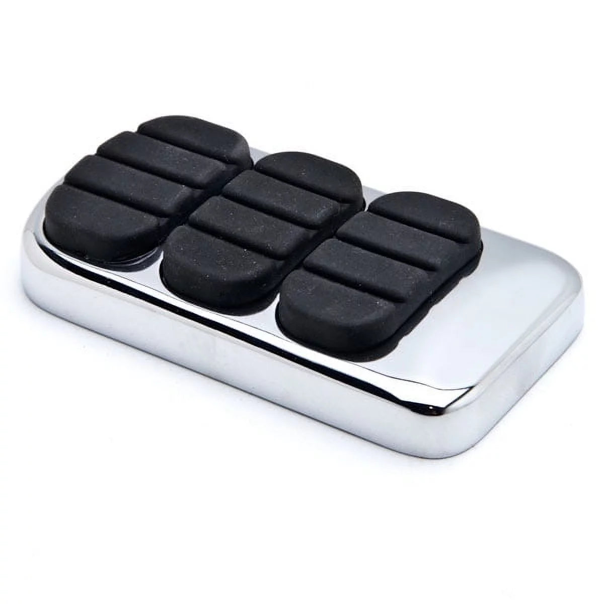 Krator Chrome Brake Pedal Pad Cover Black NonSlip Rubber Compatible with Harley Davidson Tour Glides Road Glides 1980-2013