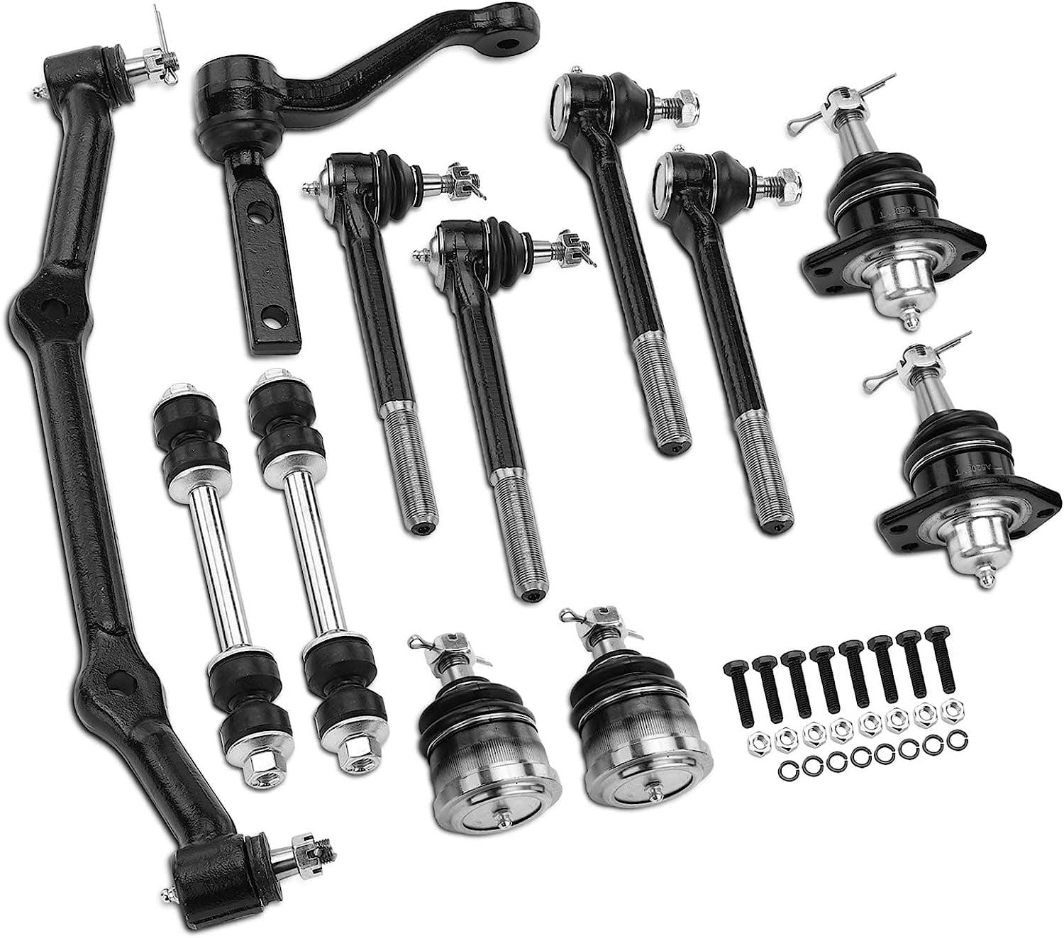 A-Premium 12Pcs Front Suspension Kit, Sway Bar Link, Tie Rod End, Ball Joint, Center/Drag Link, Idler Arm, Compatible with Chevrolet Blazer 1996-2005 S10 1996-2003 GMC Jimmy Sonoma Isuzu Hombre