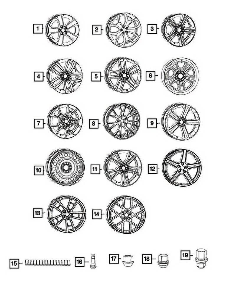 New Genuine Mopar Wheel Aluminum OE 1ZV91LAUAB