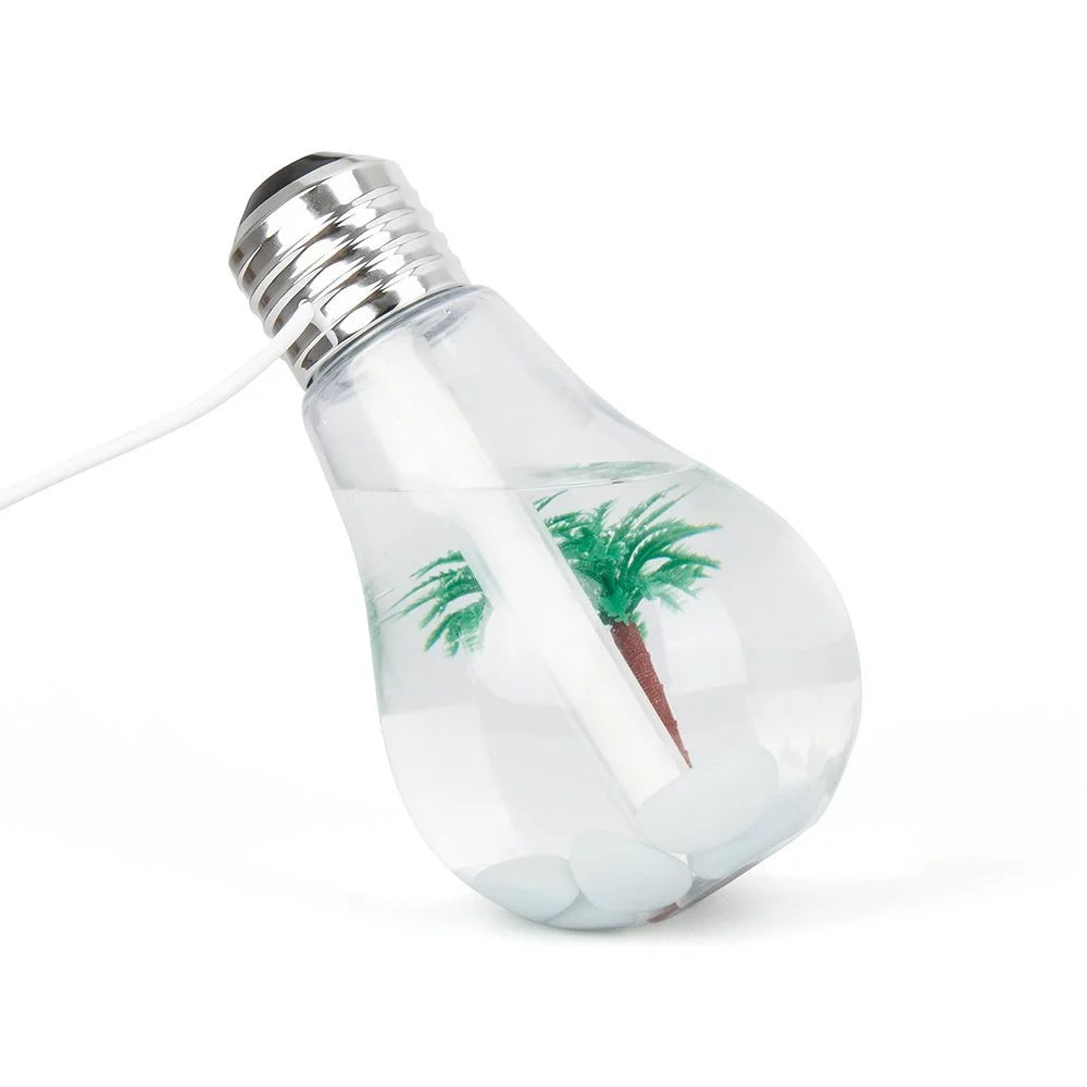 Mini USB Bulb Humidifier and Air Purifier with LED Lights