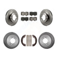 Transit Auto - Front Rear Disc Brake Rotors Semi-Metallic Pads And Drum Kit For 2000-2002 Toyota Tundra 5.3 Plate Length K8S-103399