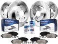 Detroit Axle - Brake Kit for Dodge Grand Caravan Chrylser Town & Country Disc Brake Rotors Ceramic Brakes Pads Front and Rear Replacement : 11.06 Front Rotors & 10.47 Rear Rotors