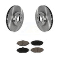 Transit Auto - Front Disc Brake Rotors And Ceramic Pads Kit For 2015-2020 Mercedes-Benz C300 Without Sport Package K8C-103224