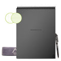Rocketbook Flip Smart Reusable Spiral Notepad, Gray, Letter Size Eco-Friendly Notepad (8.5 x 11), 32 Dot-Grid and Lined Pages, 1 Pen and Microfiber Cloth Included