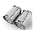 102 mm Stainless Steel Angled Straight Cut Chrome with Adjustable Clamp Tail Pipe Set - Pack of 2