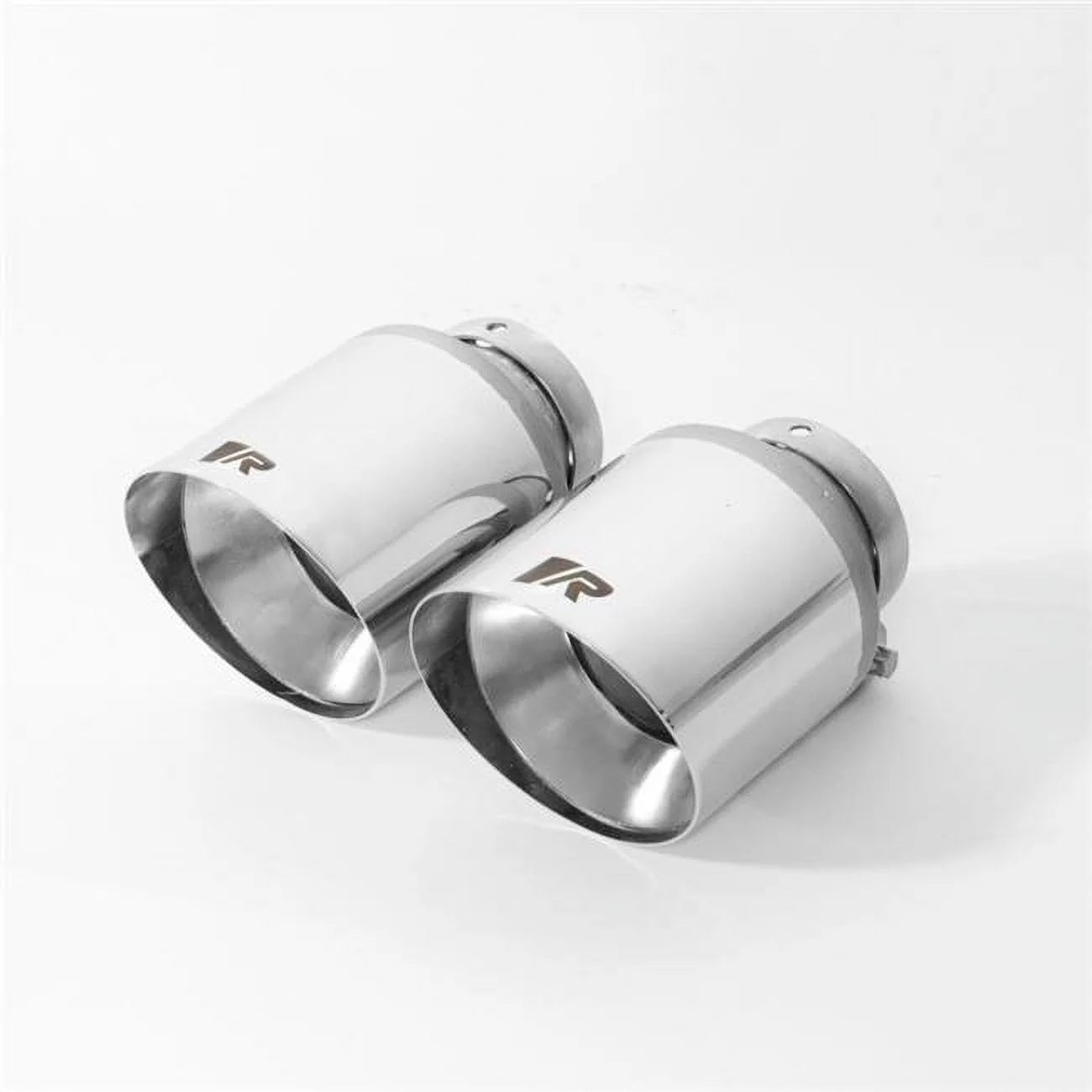 102 mm Stainless Steel Short Style Straight Chrome Tail Pipe Set - Pack of 2