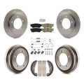 Transit Auto - Front Rear Disc Brake Rotors Semi-Metallic Pads And Drum Kit (7Pc) For Chevrolet Tracker Suzuki Vitara K8A-100181