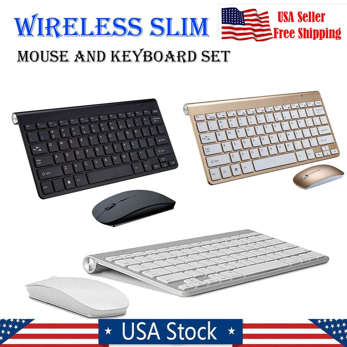 High Quality 2.4GHz Mini Wireless Keyboard Mouse Combo Wirless Computer Accessories