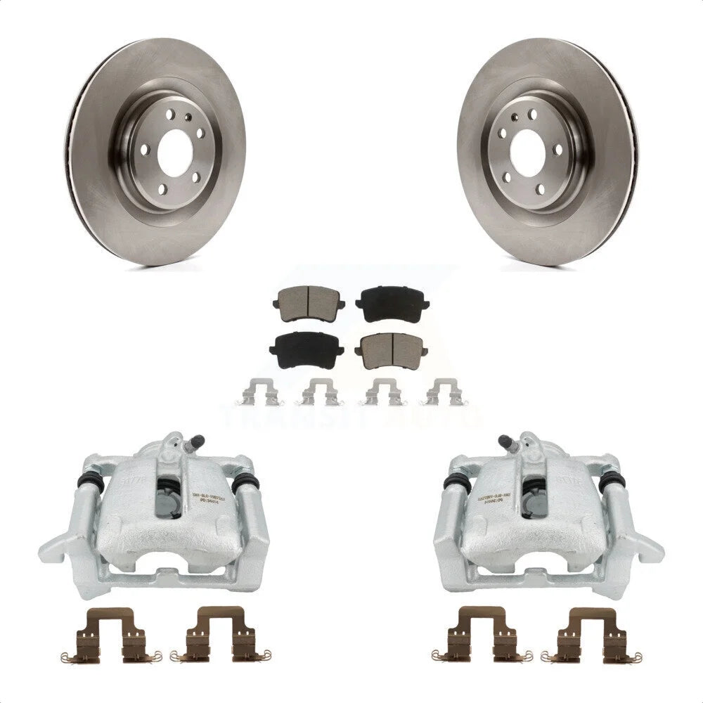 Transit Auto Rear Disc Brake Caliper Rotors And Ceramic Pads Kit For 2012 Audi A5 Quattro With 330mm Diameter Rotor KC8-100697C