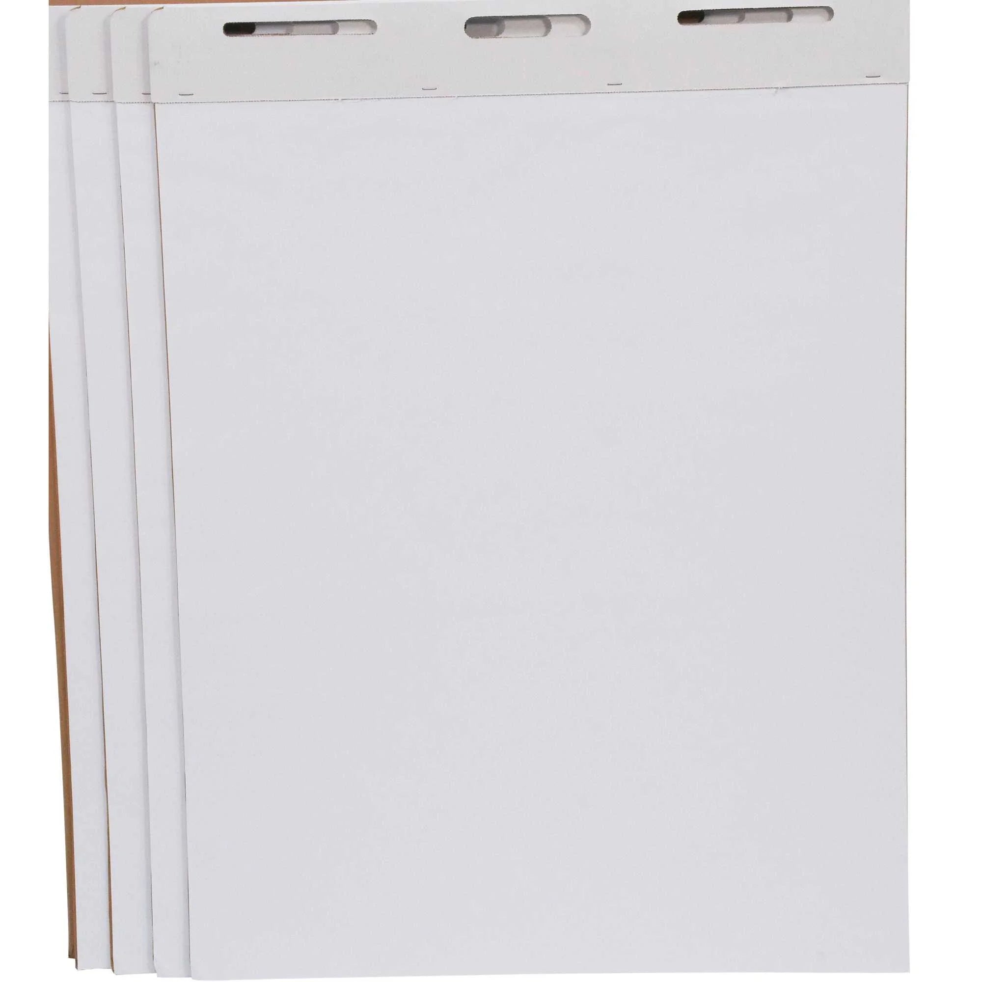 School Smart Easel Paper Pad, Unruled Flip Chart, 34 x 27 Inches, 50 Sheets, Pack of 4