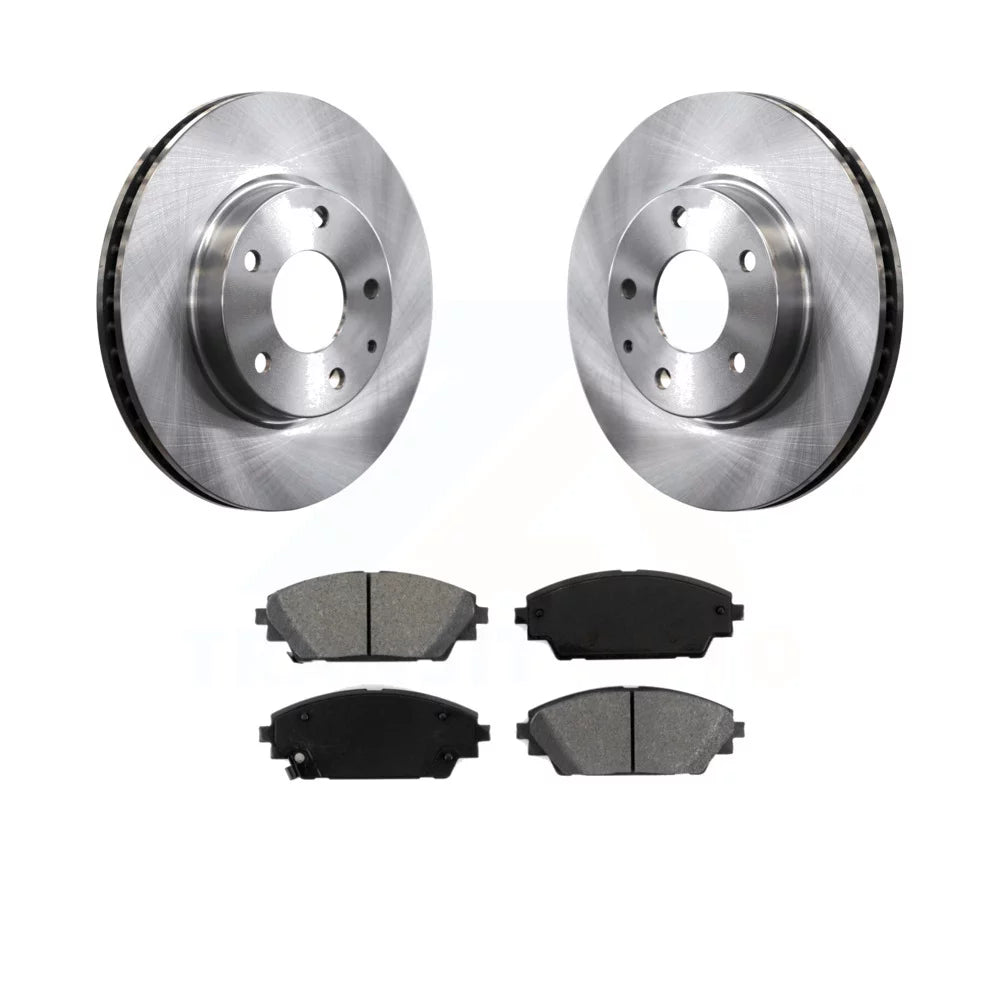 Transit Auto - Front Disc Brake Rotors And Semi-Metallic Pads Kit For 2016-2021 Mazda CX-3 FWD K8S-100654