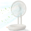 Desk Fan, Portable Foldable Desk Fan, Rechargeable Fan with USB Cord, Personal Desk Fan with 3 Adjustable Speeds, Quiet Table Fan for Home Office Travel Outdoors