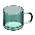 8 Glass Coffee Mugs Glasses - Insulated Glassware with Large Espresso Latte Cappuccino
