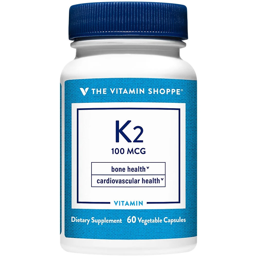 The Vitamin Shoppe Vitamin K2- 100 MCG (60 Vegetarian Capsules)