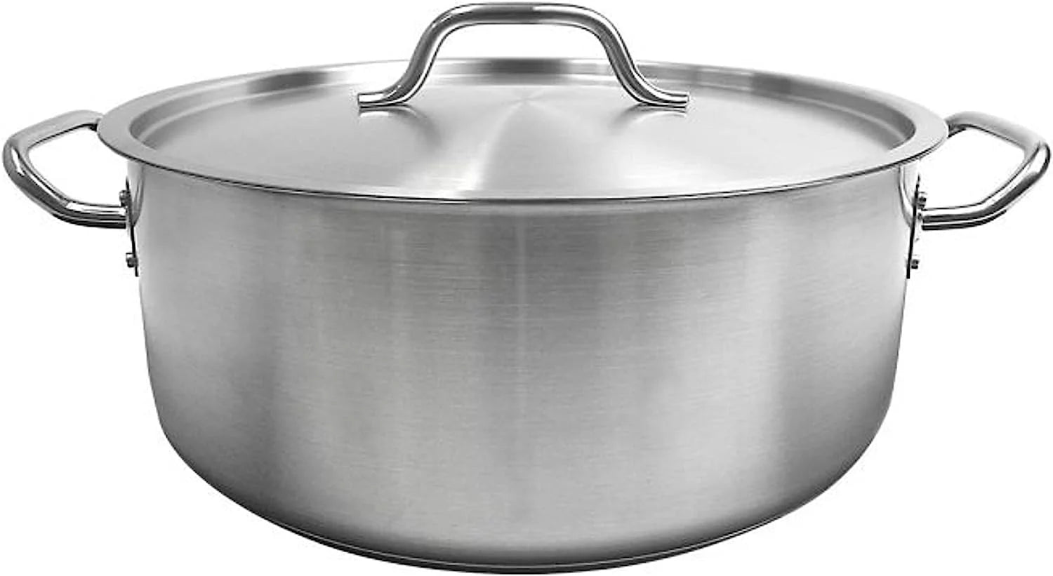 Truecraftware ¨C 20 Qt. Stainless Steel Braiser Pot with Encapsulated Base and Cover - Heavy-Duty Brazier Pot Cookware Dishwasher and Oven Safe NSF