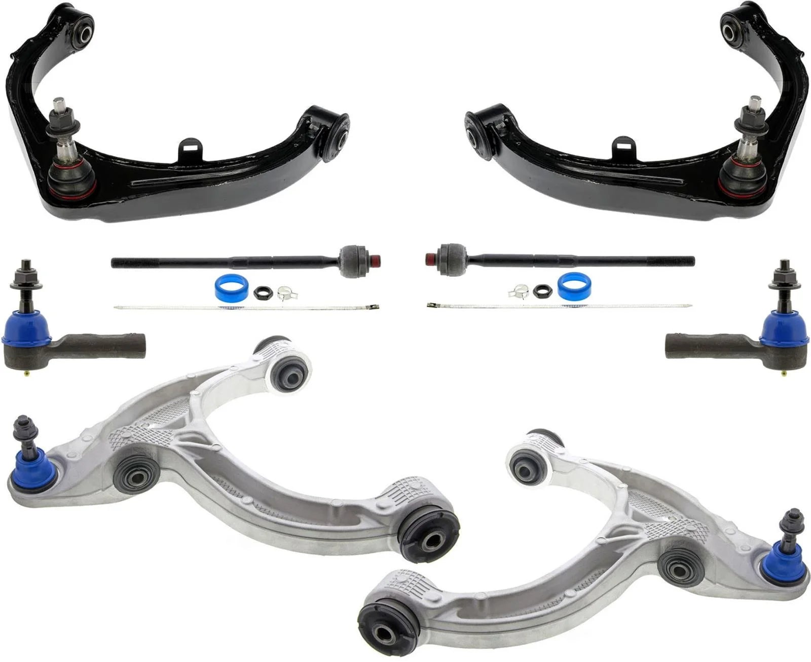 Front Lower & Upper Control Arms & Tie Rods For 1500 4 Wheel Drive 2019-2023