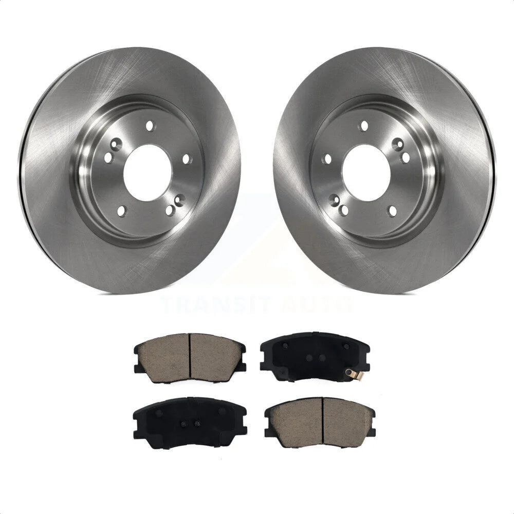 Transit Auto - Front Disc Brake Rotors And Ceramic Pads Kit For 2020-2022 Kia Soul 1.6L with Turbocharged K8C-103155