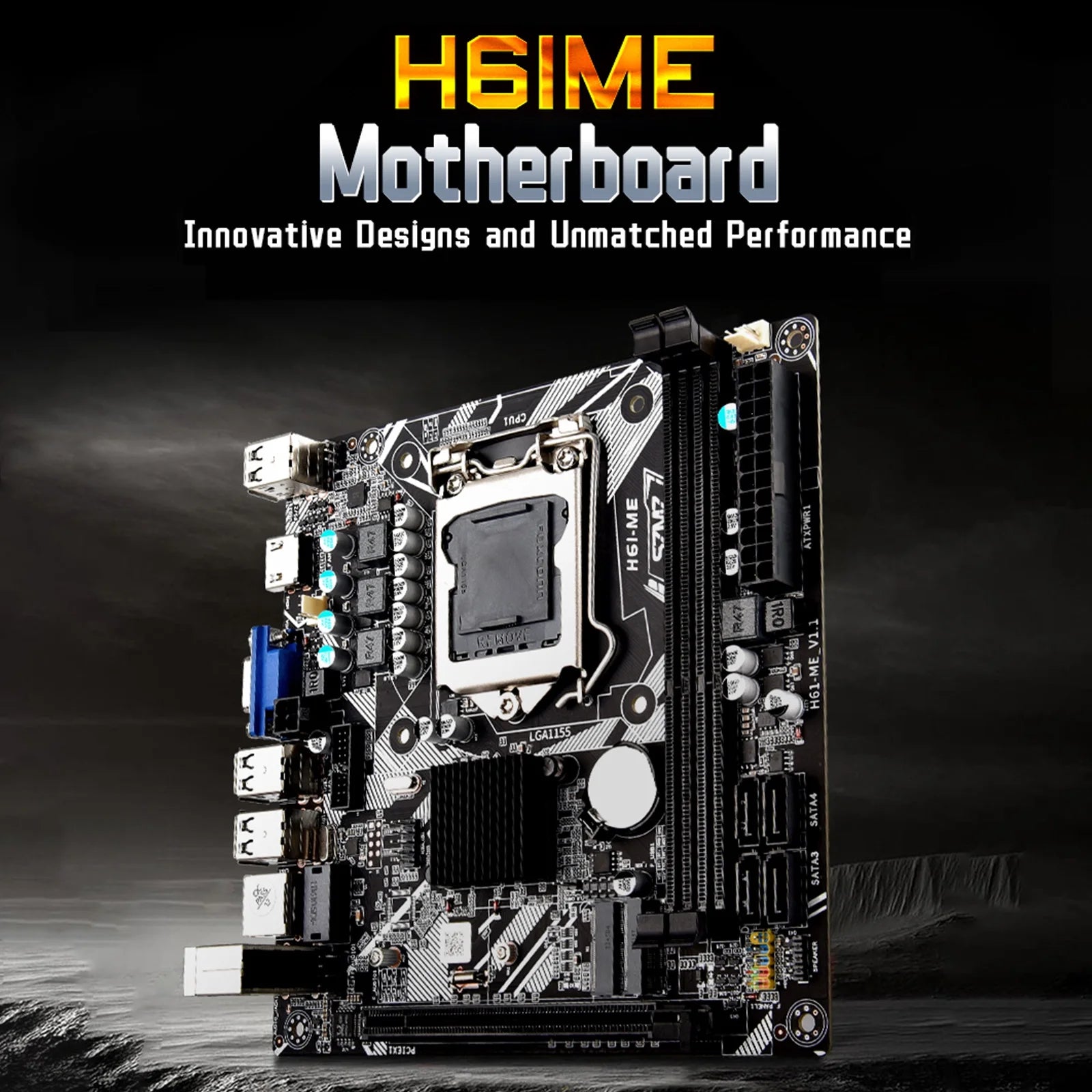 H61-ME Motherboard LGA 1155 Support 2*DDR3 USB2.0 SATA2 NVME WIFI Bluetooth