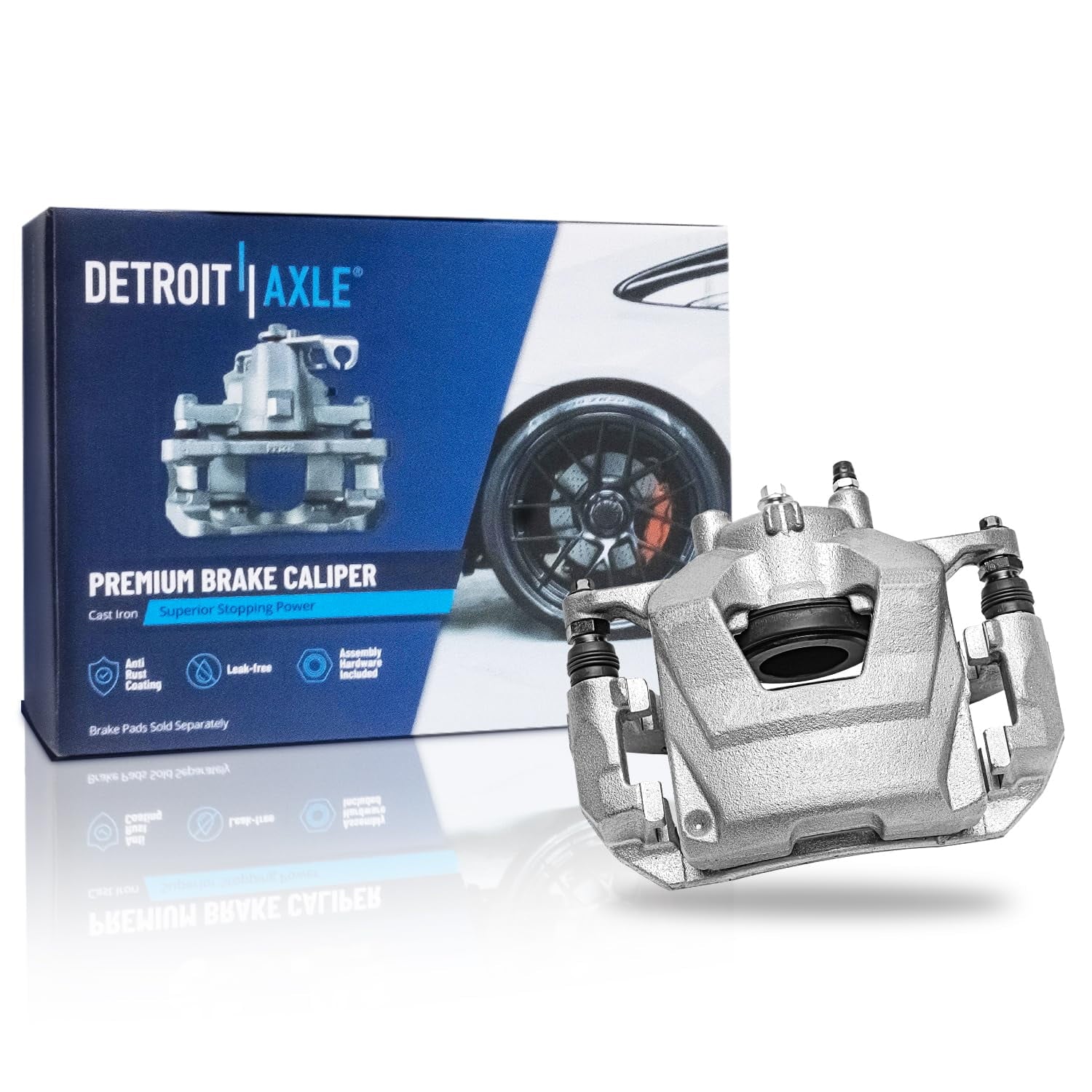 Detroit Axle - Front Left Brake Caliper for 2011-2015 Chevrolet Cruze, 2012-2017 Sonic, Driver Side Brake Caliper with Bracket Assembly Replacement