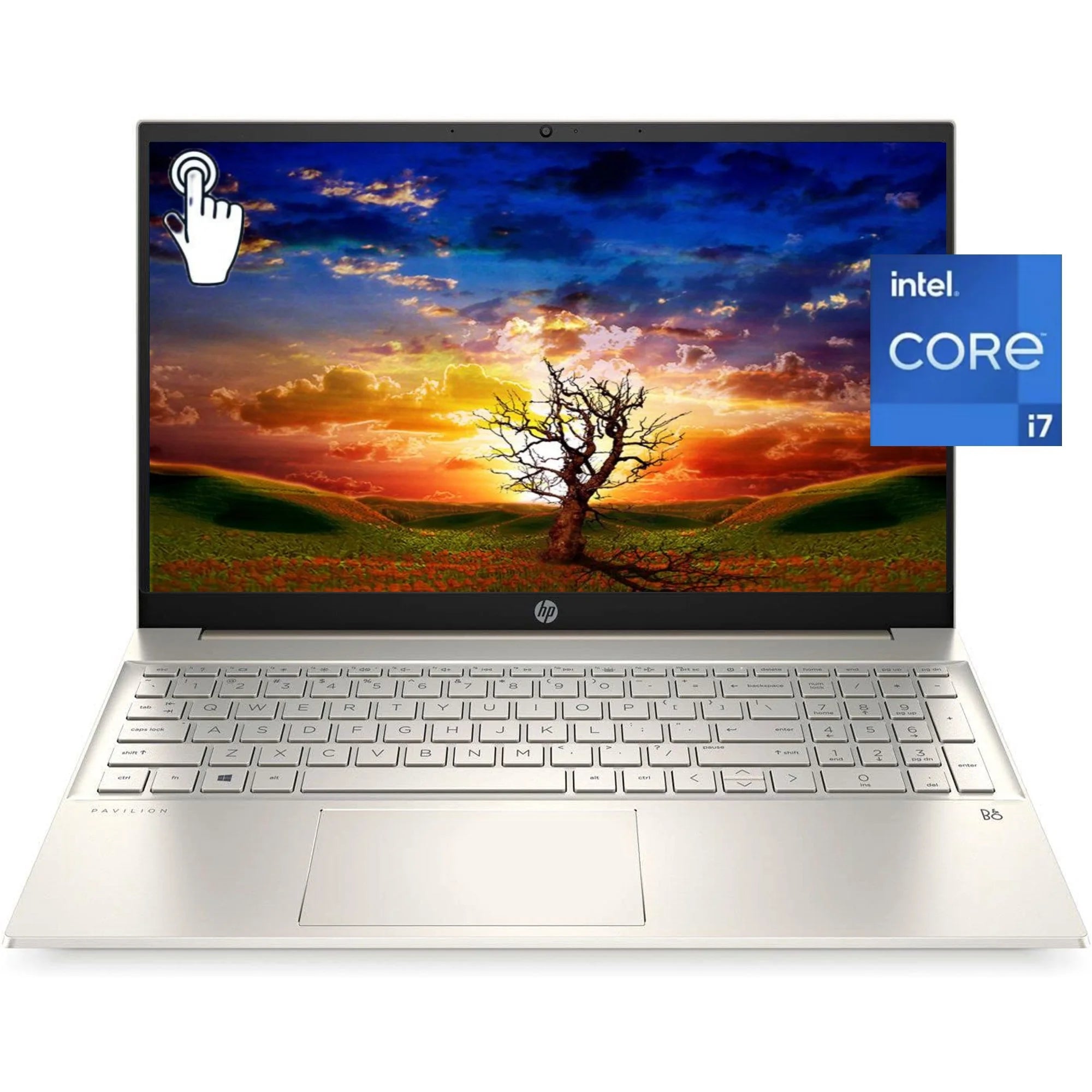 New HP Pavilion 15.6 FHD Touchscreen Laptop, 13th Gen Intel Core i7-1355U,32GB RAM,512GB SSD,Intel Iris Xe Graphics,Backlit Keyboard ,Webcam, HDMI,Wifi 6 ,Bluetooth ,Windows 11 Home,Warm Gold