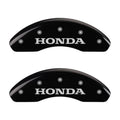 MGP 4 Caliper Covers Engraved Front & Rear Honda Black finish silver ch