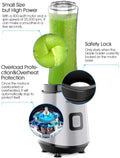 Homgeek Portable Mini Blender for Shakes and Smoothies 350W Juice Maker with 2 Travel Bottles