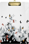 FMSHPON Butterfly Cherry Blossom Clipboard Hardboard Wood Nursing Clip Board and Pull for Standard A4 Letter 13x9 inches