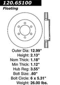 Stoptech 126.65100SR Auto Part Fits select: 2004-2008 FORD F150, 2006-2008 LINCOLN MARK LT