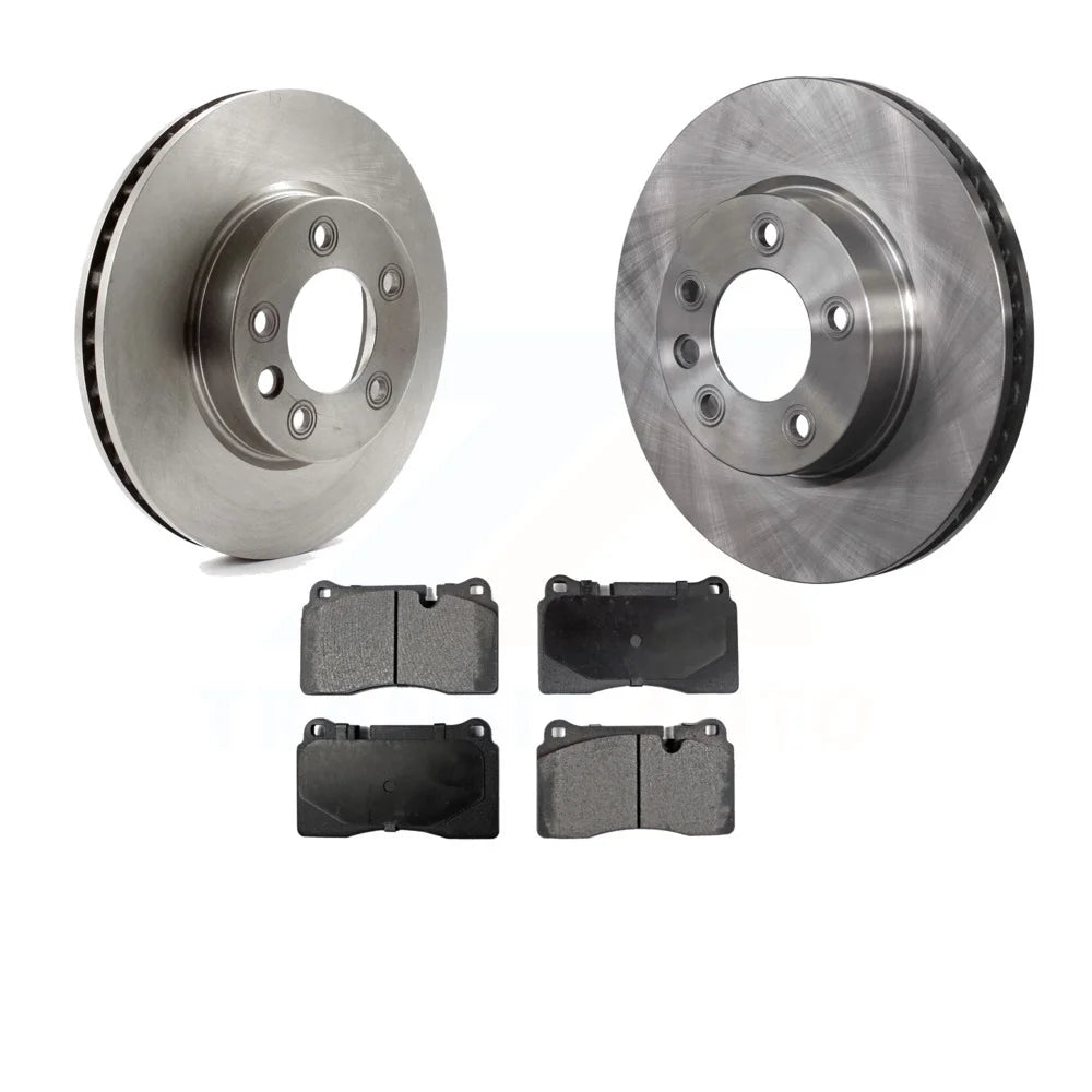 Transit Auto - Front Disc Brake Rotors And Ceramic Pads Kit For 2006-2015 Volkswagen Touareg With 330mm Diameter Rotor K8T-103459