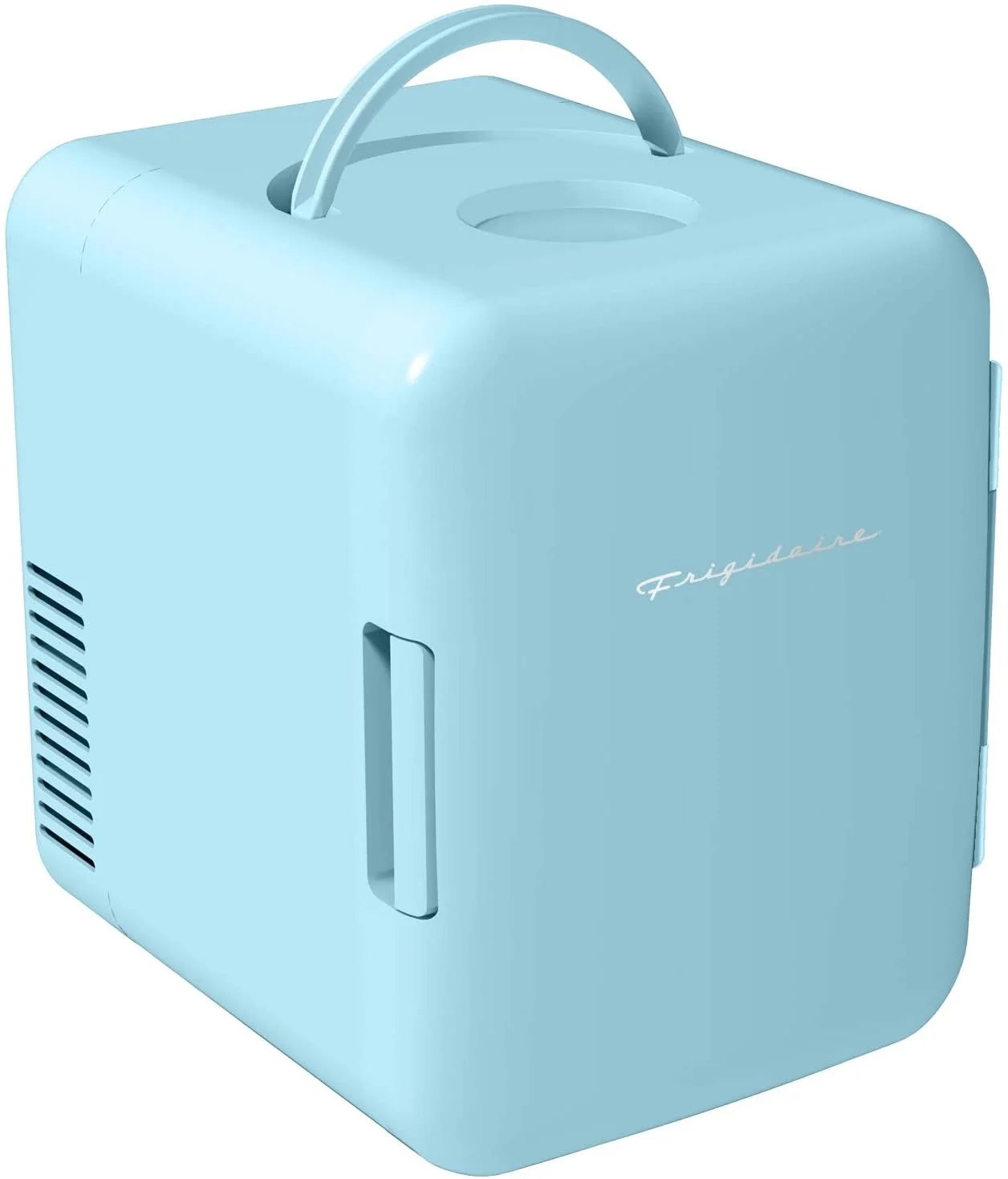 Restored Frigidaire Mini Portable Compact Personal Fridge Cools 4 Liter Capacity EFMIS139-Aqua-Com (Refurbished)