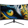 mayceyee 27inch 165Hz Curved Gaming Monitor, 1440p 144Hz Gaming Monitor, QHD 2K(2560x1440) PC Monitor, LCD Computer Monitor for Laptop with 2 Speaker&Backlight, 1ms FreeSync, Metal Base, DP&HDMI