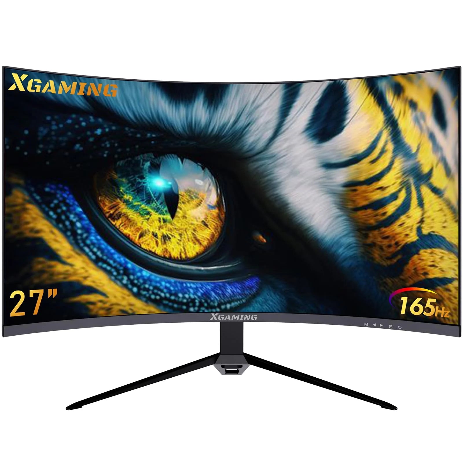 mayceyee 27inch 165Hz Curved Gaming Monitor, 1440p 144Hz Gaming Monitor, QHD 2K(2560x1440) PC Monitor, LCD Computer Monitor for Laptop with 2 Speaker&Backlight, 1ms FreeSync, Metal Base, DP&HDMI