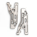 moobody 2Pcs Remote Control Front Lower Swing Arm Aluminum Alloy replacement for Corally Kronos 6S 1/8 Remote Control Car Model Body Parts