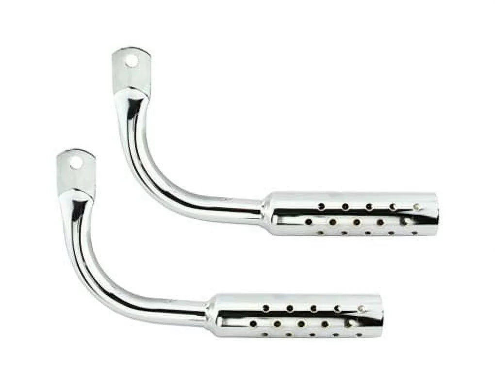 Alta Gangsta Muffler Tailpipe with Holes Steel Bicycle Chrome