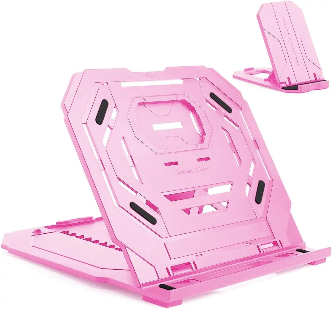Drawing Tablet Stand, Laptop Stand, Foldable Stand for Tablet Display, 9 Levels Adjustable Angles with a Built-in Phone