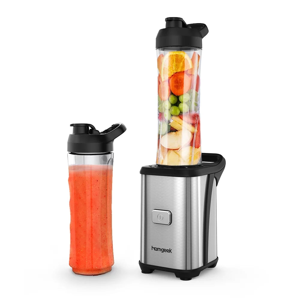 Abanopi Smoothie Blender, 300W Personal Blender for Shakes and Smoothies, Portable Small Countertop Juice Blender with 2 Tritan BPA-Free 20oz Travel Bottles