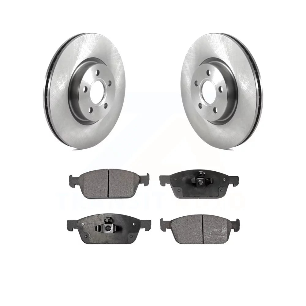 Transit Auto - Front Disc Brake Rotors And Semi-Metallic Pads Kit For Ford Connect K8F-103448