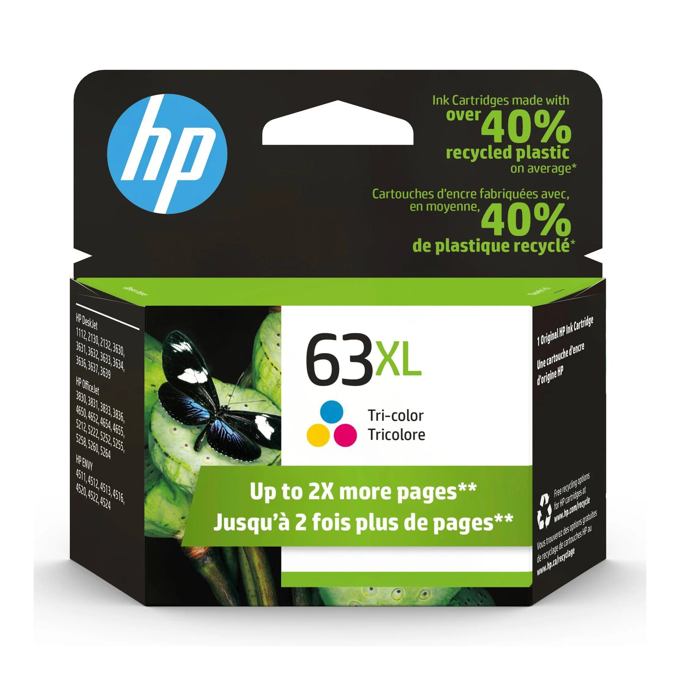 HP 63XL Single Ink Cartridge - Tri-color (F6U63AN_140)