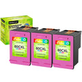 GREENCYCLE 60XL Ink Cartridges Replacement for HP High Yield 60 XL Compatible with DESKJET D1660 D2500 D5560 PhotoSmart C4600 C4780 D110a ENVY 110 120 (3 Tri-Color)