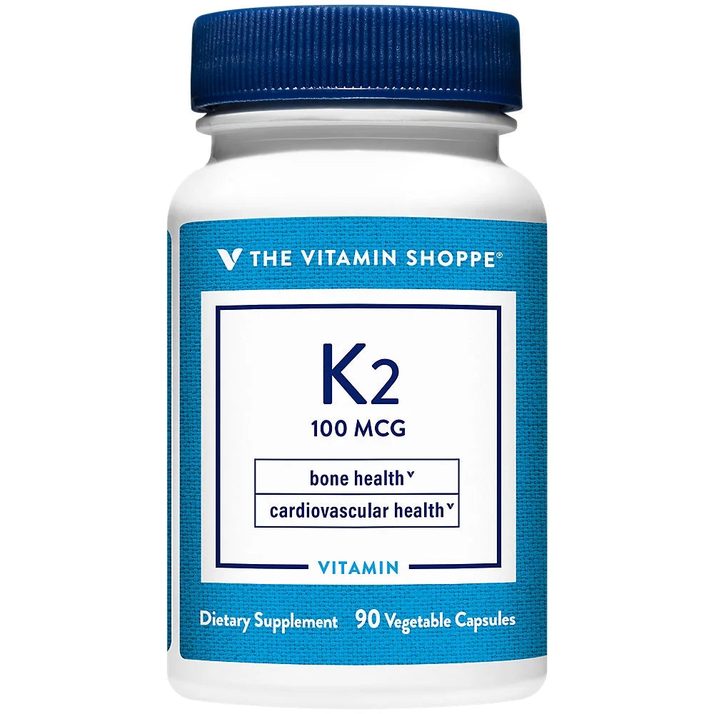 The Vitamin Shoppe Vitamin K2- 100 MCG (90 Vegetarian Capsules)