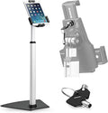 Pyle Anti-Theft Tablet Security Stand Kiosk - Heavy Duty Aluminum Metal Floor Standing Mount Tablet